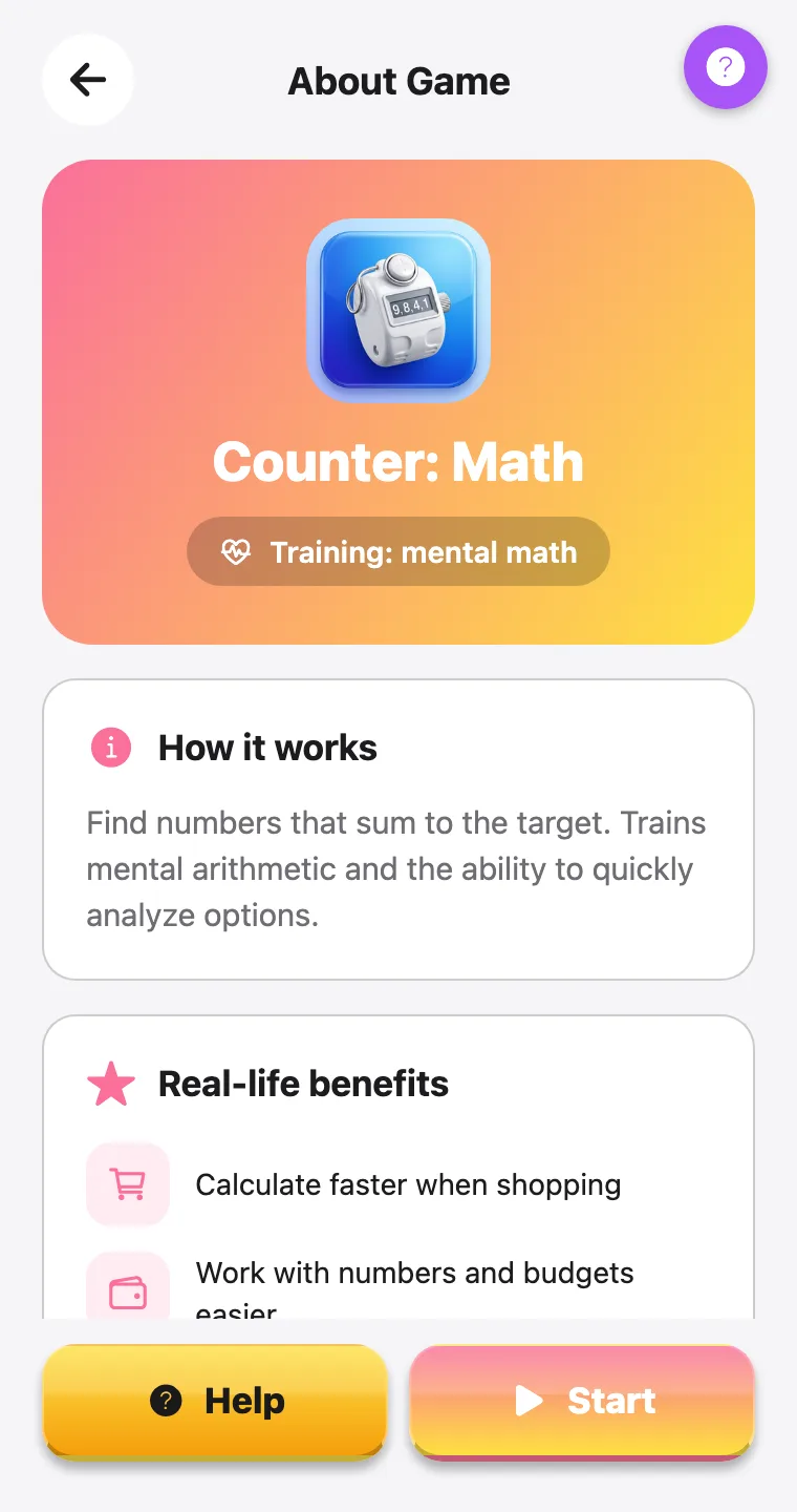 Counter: Math — screenshot