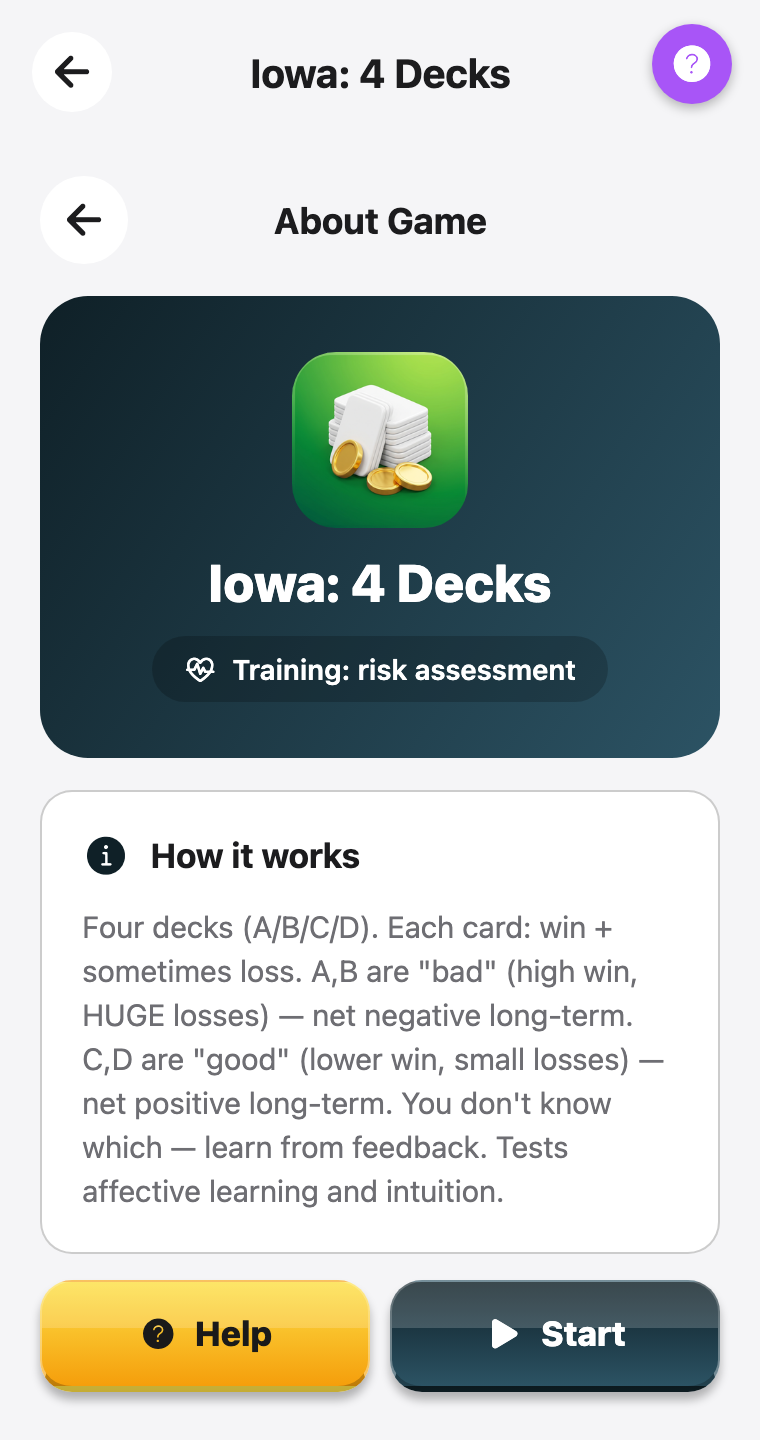 Iowa: 4 Baralhos — screenshot