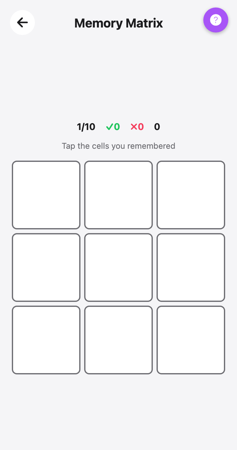 Memory Matrix — screenshot