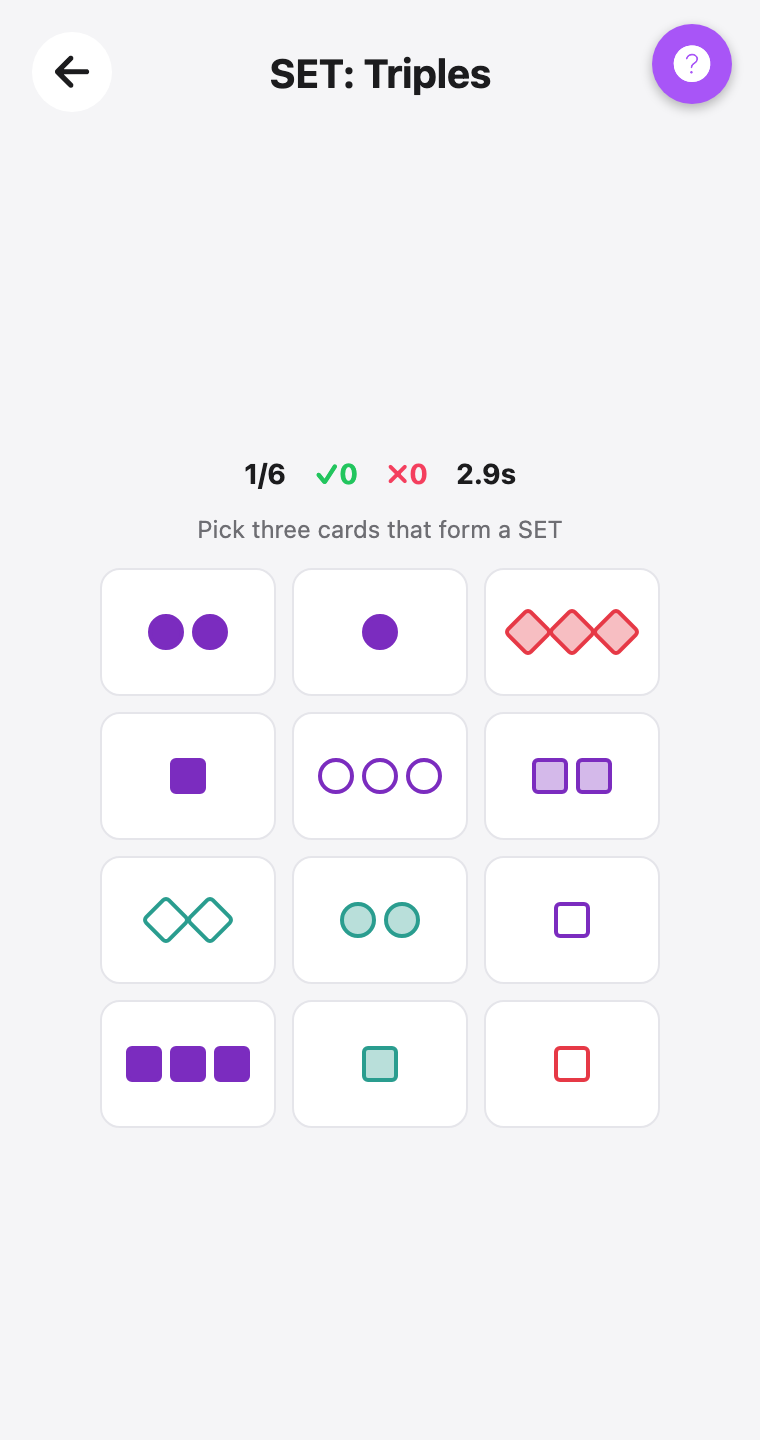 SET: Trios — screenshot