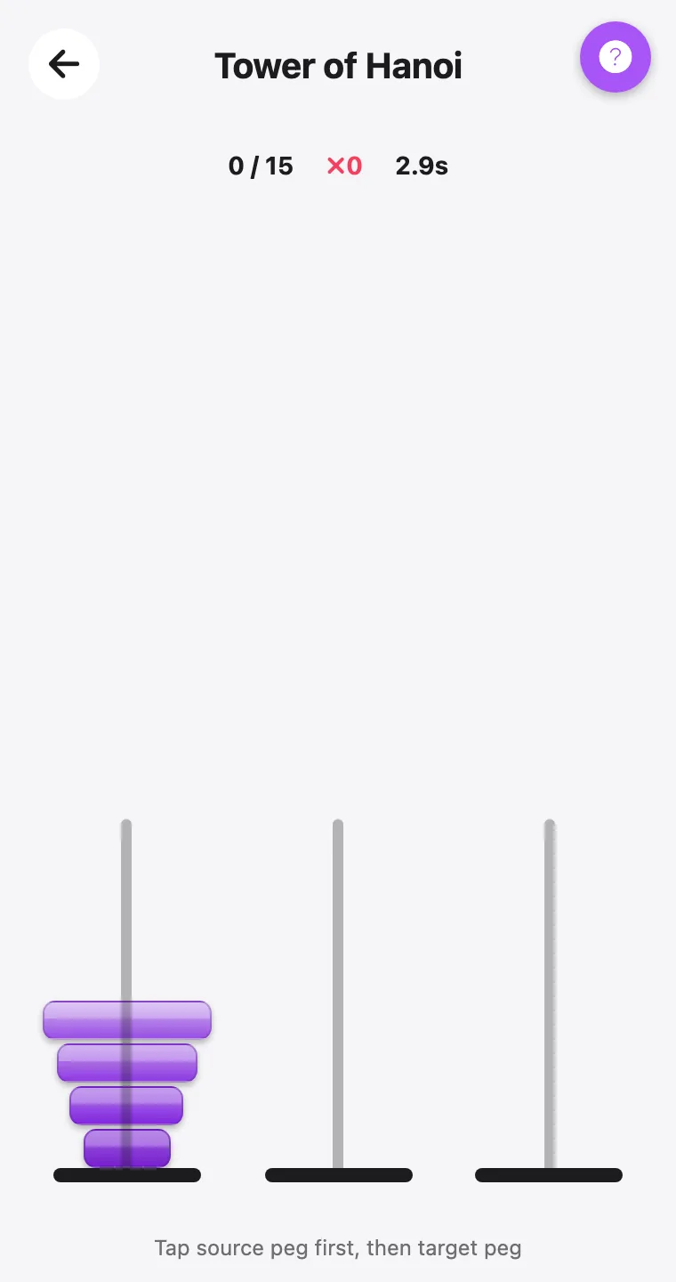 Tower of Hanoi — screenshot